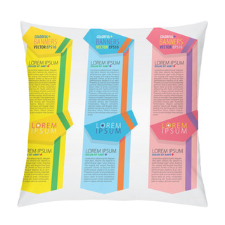 Personality  Colorful Vertical Banners Pillow Covers