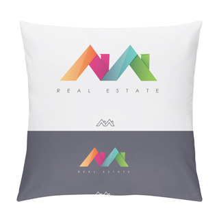Personality  Multicolored Real Estate Logo Design Pillow Covers