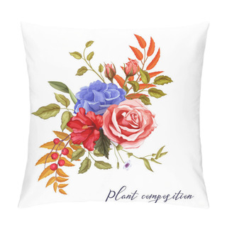 Personality  Vector Autumn Spring Summer Flower Rose Bouquet Pillow Covers