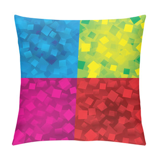 Personality  Colorful Abstract Backgrounds Set With Rectangles Pillow Covers