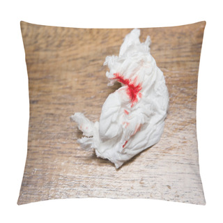 Personality  Bloody Tissue On Wood Pillow Covers
