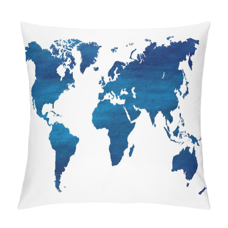 Personality  Abstract Background With Map Of The World Pillow Covers