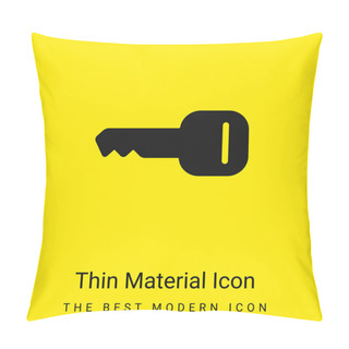 Personality  Black Key Horizontal Shape Minimal Bright Yellow Material Icon Pillow Covers