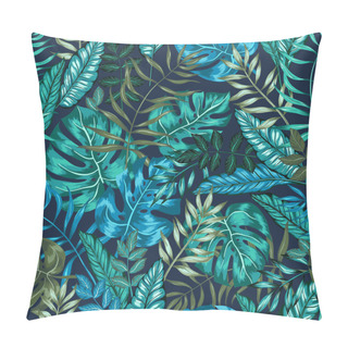 Personality  Seamless Vector Graphical Artistic Tropical Nature Jungle Pattern Pillow Covers