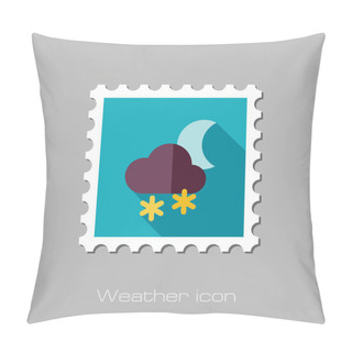 Personality  Cloud Snow Moon Flat Stamp. Meteorology. Weather  Pillow Covers