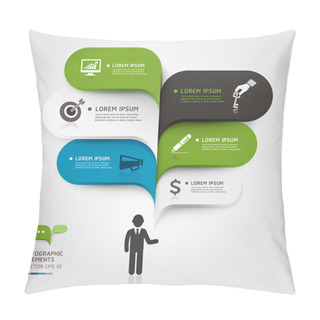 Personality  Modern Business Bubble Speech Template Style Pillow Covers