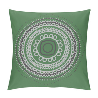 Personality  Circular Seamless Pattern Of Colored Hand Drawn Motifs Pillow Covers