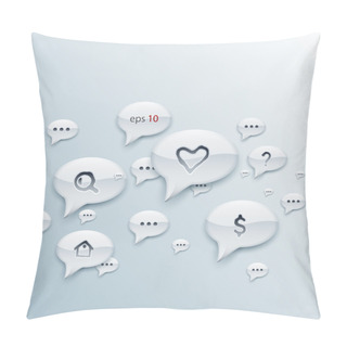 Personality  Chat Bubbles Signs. Vector Pillow Covers
