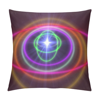 Personality  Abstract Atom Color Rings Background Ray Light Pillow Covers