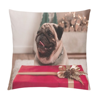 Personality  Pug With Christmas Gift Pillow Covers