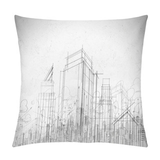 Personality  Construction Sketch Plan Pillow Covers