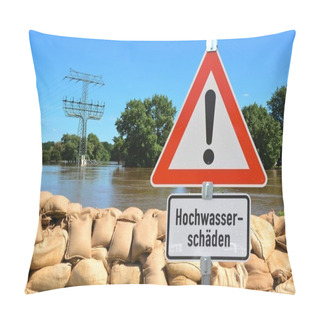 Personality  Sandbags And A Warning Sign Pillow Covers