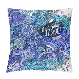 Personality  Cartoon Hand-drawn Doodles Underwater Life Illustration Pillow Covers