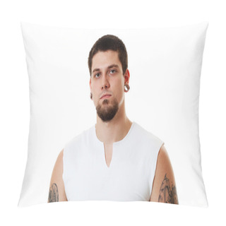 Personality  Young Man In White Pillow Covers