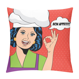 Personality  Pop Art Woman Cook Pillow Covers