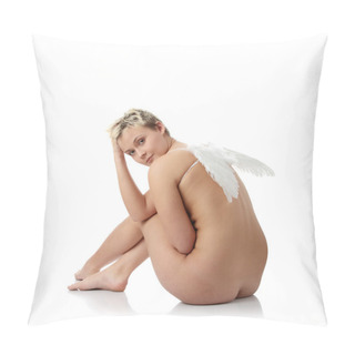 Personality  Naked Woman With Angel's Wings Pillow Covers