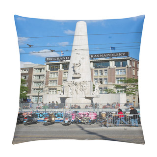 Personality  Monument On The Dam In Amsterdam. Netherlands Pillow Covers