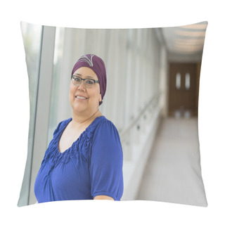 Personality  Breast Cancer Patient Wearing Hair Cap Pillow Covers