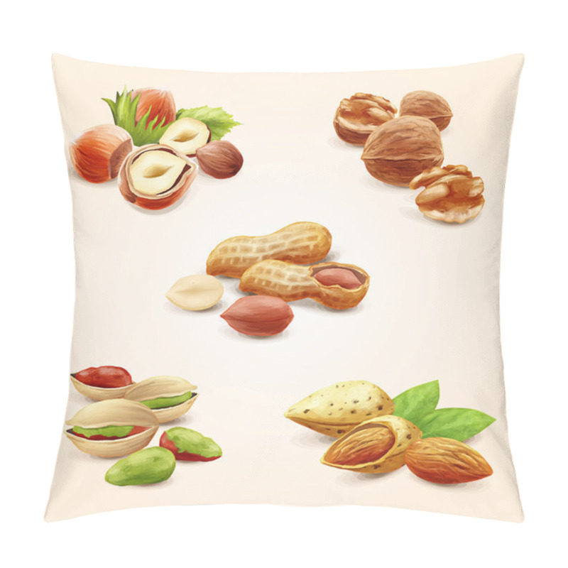 Personality  nuts icons food pillow covers