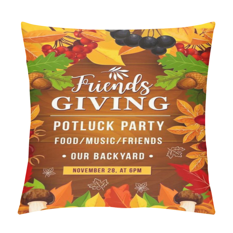 Personality  Friendsgiving potluck party of Thanksgiving Day pillow covers