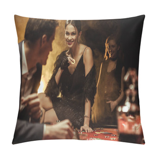 Personality  Couple Playing Poker Pillow Covers
