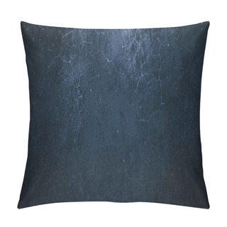 Personality  Navy Blue Cement Background. Old Dark Blue Background. Blue Wall Texture Pillow Covers