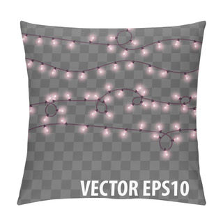 Personality  Christmas Glossy Realistic Electric Garland Xmas Lamp Pillow Covers