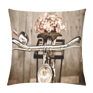 Personality  Old Bicycle And Flower Vase Pillow Covers