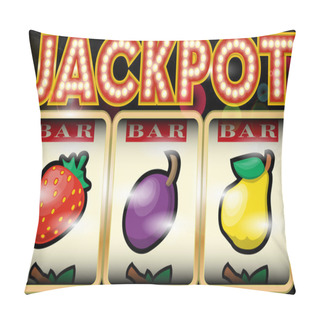 Personality  Slot Machine Illustration Jackpot Pillow Covers