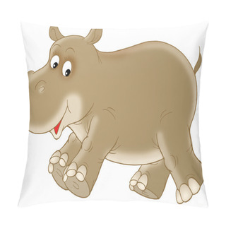 Personality  Brown Baby Hippopotamus Pillow Covers