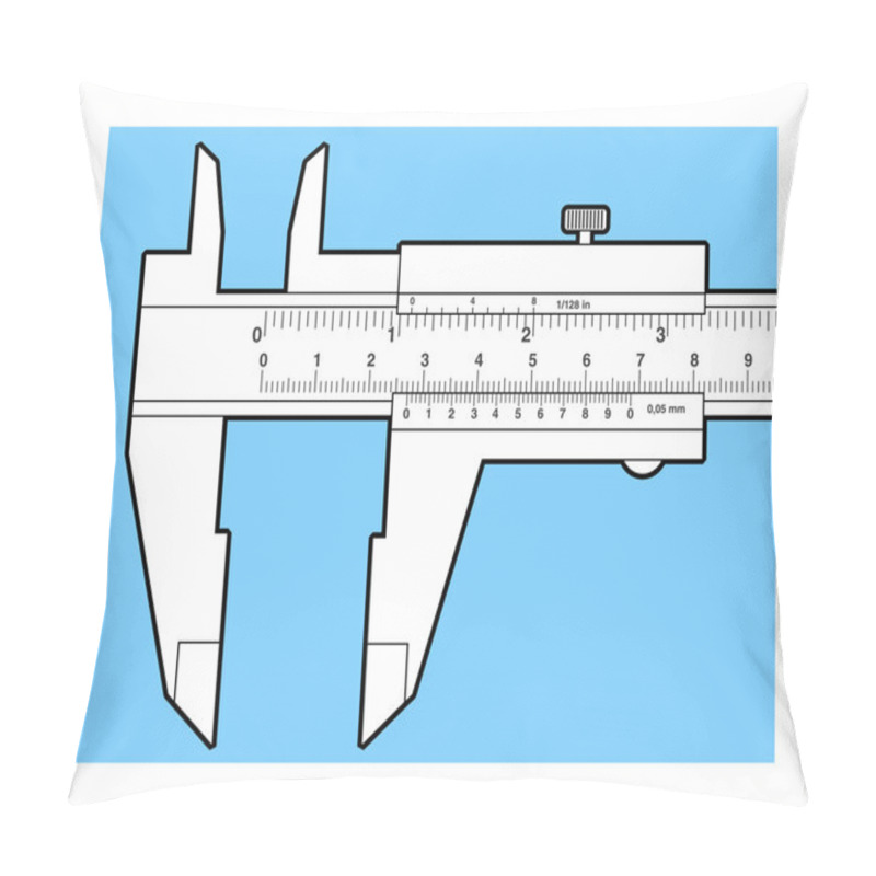 Personality  Vernier Caliper Tool Isolated On White Pillow Covers