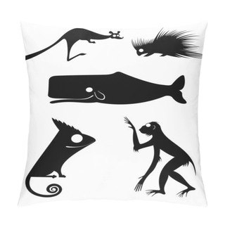 Personality  Vector Original Art Animal Silhouettes Pillow Covers