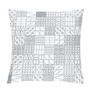 Personality  Geometric Tiles Linear Seamless Pattern Pillow Covers