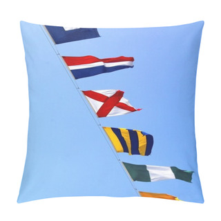 Personality  The Row Of Nautical Flags Closeup Pillow Covers