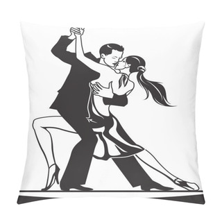 Personality  Pair Of Dancers In Ballroom Dance Pillow Covers