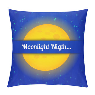 Personality  Moonlight Night - Vector Illustration Pillow Covers