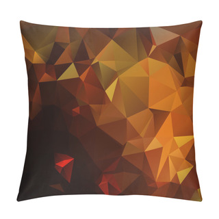 Personality  Dark Orange Light Polygonal Mosaic Background, Vector Illustration,  Business Design Templates Pillow Covers