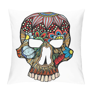 Personality  Skull Flowers Decoration Pillow Covers