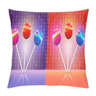 Personality  Lollypops Of Vector Design Pillow Covers