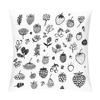 Personality  Berries Collection, Sketch For Your Design Pillow Covers
