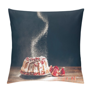 Personality  Christmas Cake Powdering With Icing Sugar Pillow Covers