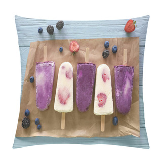 Personality  Tasty Fruit Ice-cream On Table Pillow Covers