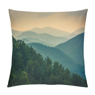 Personality  The Blue Ridge Mountains, Seen From Skyline Drive In Shenandoah  Pillow Covers