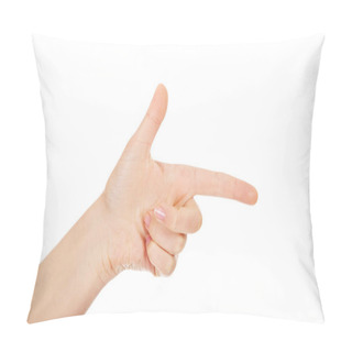 Personality  Womans Two Finger Like A Gun Pillow Covers