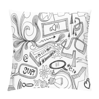 Personality  Random Doodles - Hand Drawings Pillow Covers