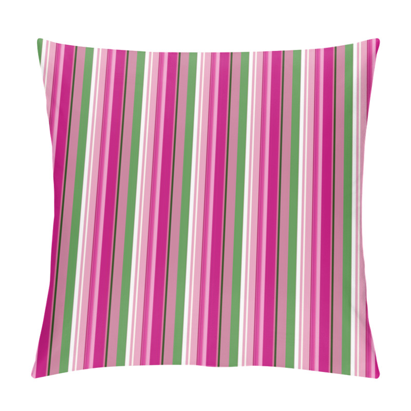 Personality  Background with colored vertical stripes (shades of pink, green, pillow covers