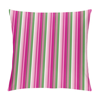 Personality  Background With Colored Vertical Stripes (shades Of Pink, Green, Pillow Covers