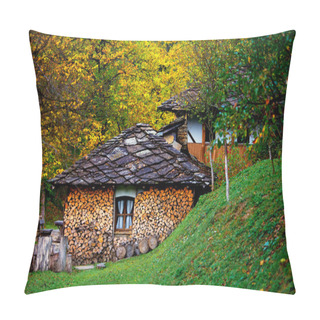 Personality  Old House In Autumn Forest  Pillow Covers