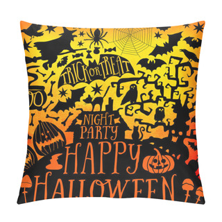 Personality  Vector Happy Halloween Collection Pillow Covers