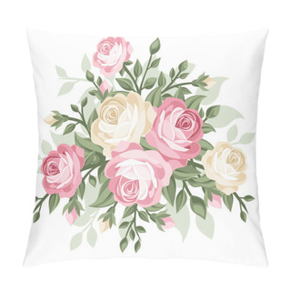 Personality  Vector Illustration Of Vintage Roses. Pillow Covers